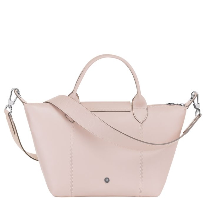 Women's Longchamp Le Pliage Cuir S Top-handle Bags Pink | 07OGCMVQH