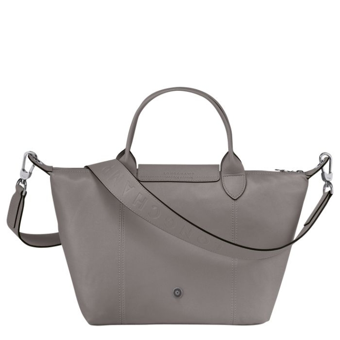 Women's Longchamp Le Pliage Cuir S Top-handle Bags Grey | 39KIXYEHM