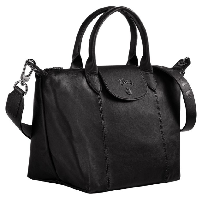 Women's Longchamp Le Pliage Cuir S Top-handle Bags Black | 62PMZTJUG