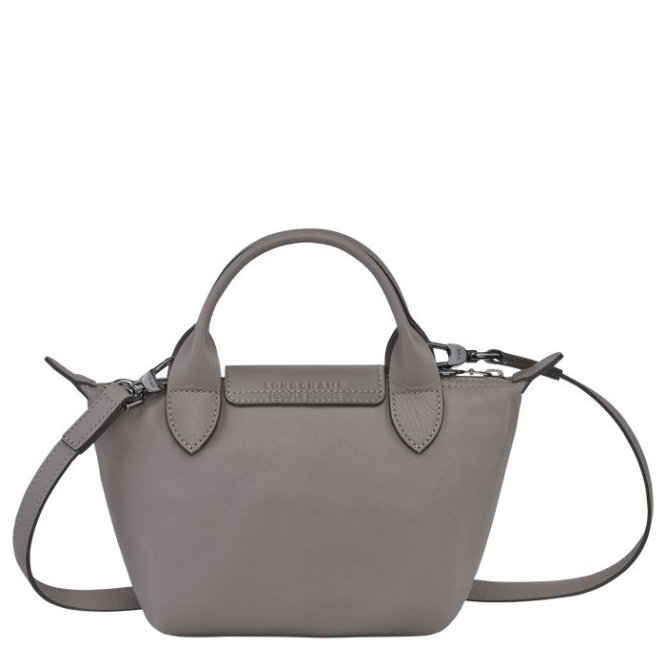 Women's Longchamp Le Pliage Cuir XS Top-handle Bags Grey | 31BXAZKJV