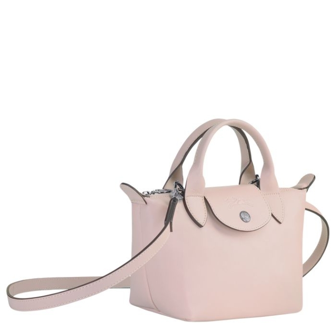 Women's Longchamp Le Pliage Cuir XS Top-handle Bags Pink | 61NXDAJUL