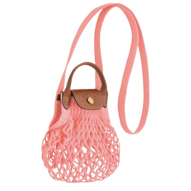 Women's Longchamp Le Pliage Filet XS Crossbody Bags Pink | 92AKVCGXM