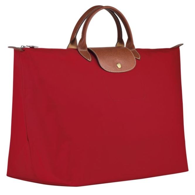 Women's Longchamp Le Pliage L Travel Bags Red | 08AVRIOMX