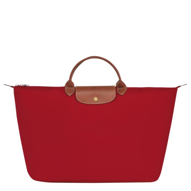 Women\'s Longchamp Le Pliage L Travel Bags Red | 08AVRIOMX