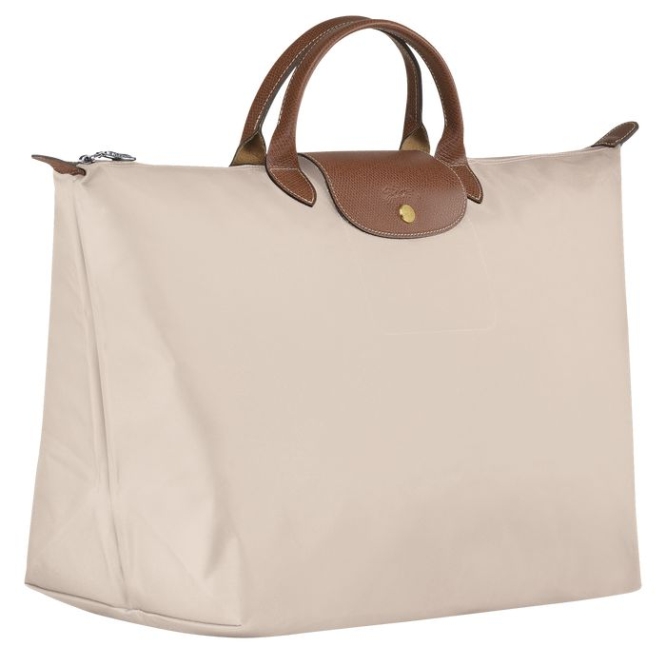 Women's Longchamp Le Pliage L Travel Bags Beige | 61OCBHFKY