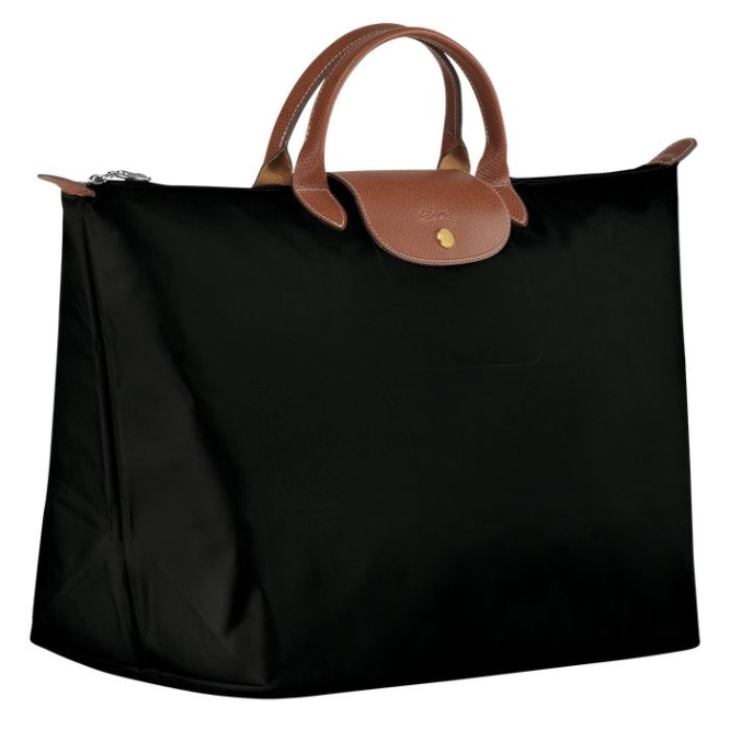 Women's Longchamp Le Pliage L Travel Bags Black | 83FVGUMQX