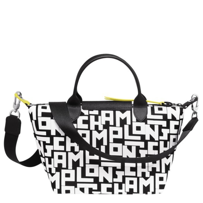 Women's Longchamp Le Pliage Lgp S Top-handle Bags Black White | 06MDANXTG