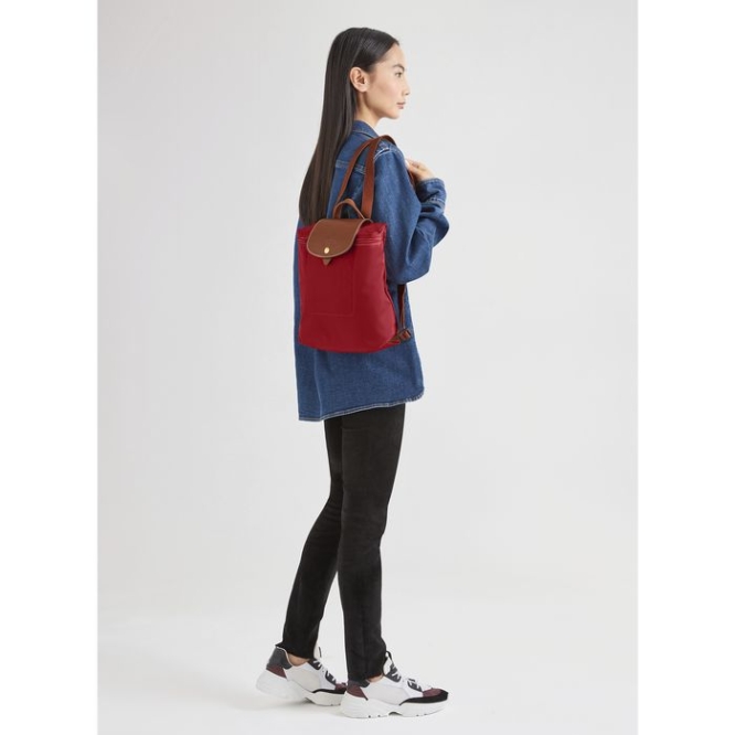 Women's Longchamp Le Pliage Original Backpacks Red | 68BYQCTKF