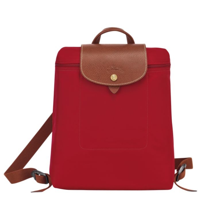 Women\'s Longchamp Le Pliage Original Backpacks Red | 68BYQCTKF