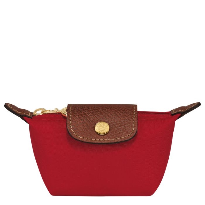 Women\'s Longchamp Le Pliage Original Cardholders & Coin Purses Red | 94WCIKLAN