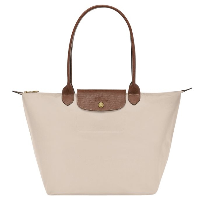 Women\'s Longchamp Le Pliage Original L Shoulder Bags Beige | 10LIFHUKZ