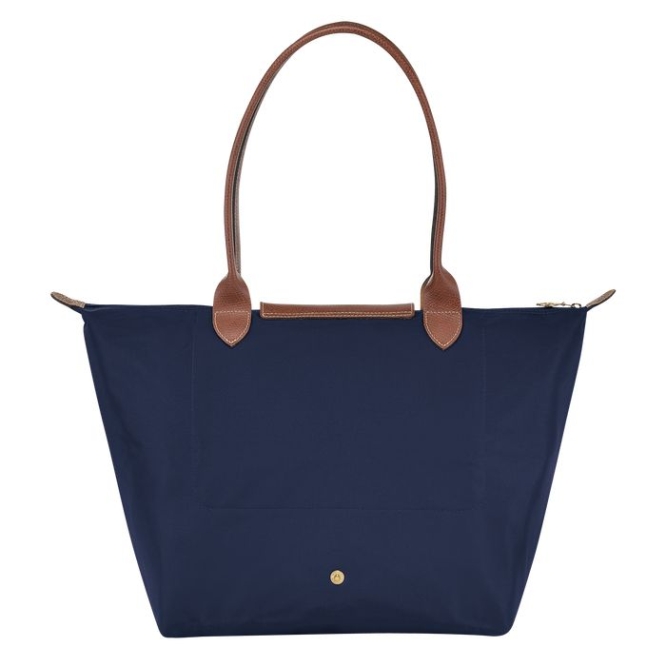 Women's Longchamp Le Pliage Original L Shoulder Bags Navy | 61JXKGLPQ