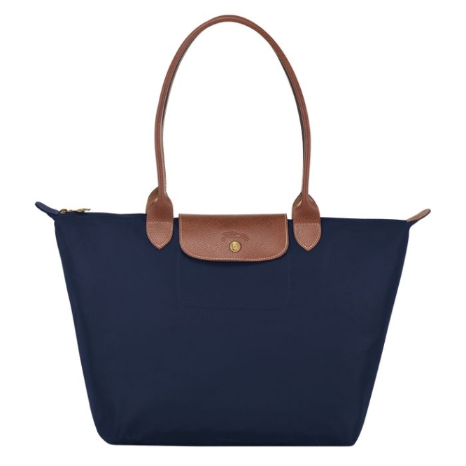 Women\'s Longchamp Le Pliage Original L Shoulder Bags Navy | 61JXKGLPQ