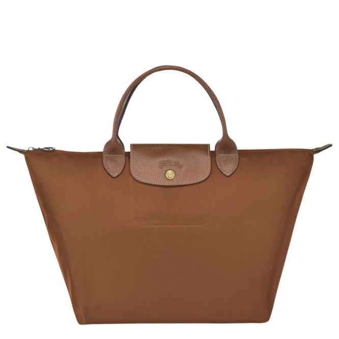 Women\'s Longchamp Le Pliage Original M Top-handle Bags Brown | 05DCINLMA