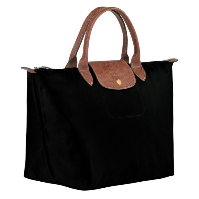 Women's Longchamp Le Pliage Original M Top-handle Bags Black | 45NGAYMWQ