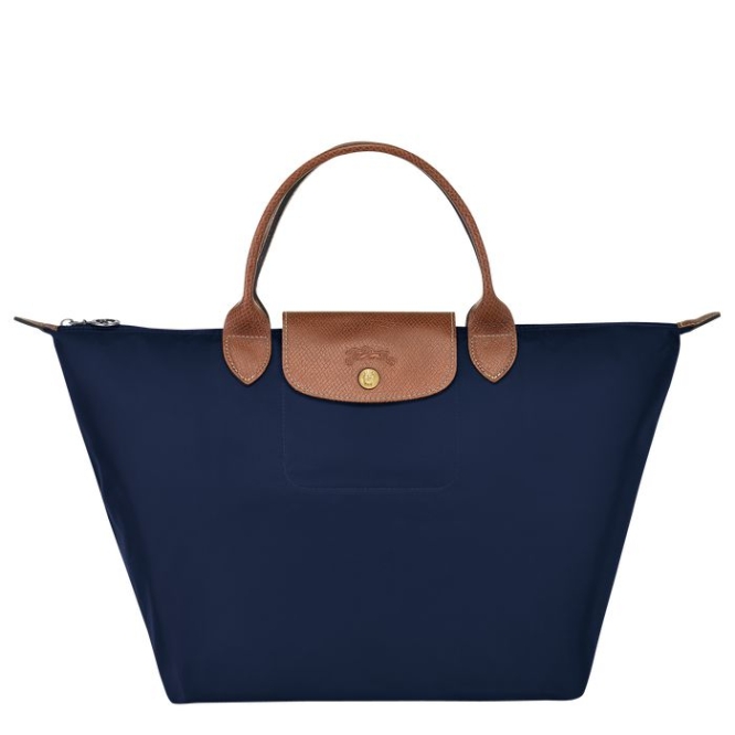 Women\'s Longchamp Le Pliage Original M Top-handle Bags Navy | 67QFJWGYA