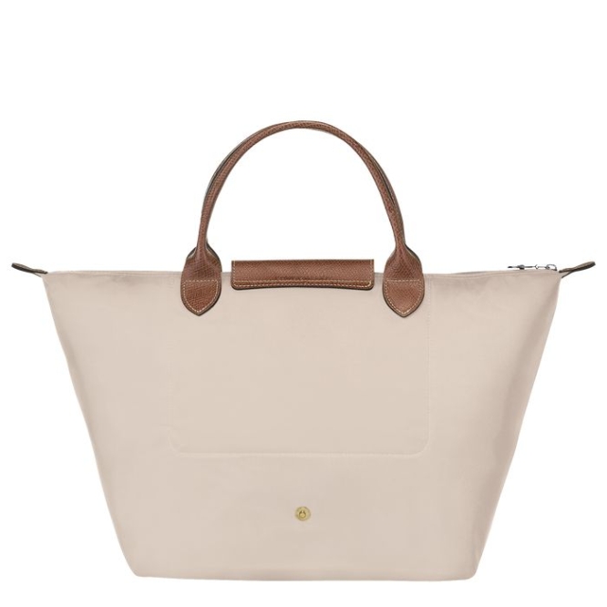 Women's Longchamp Le Pliage Original M Top-handle Bags Beige | 76OBMUVYR