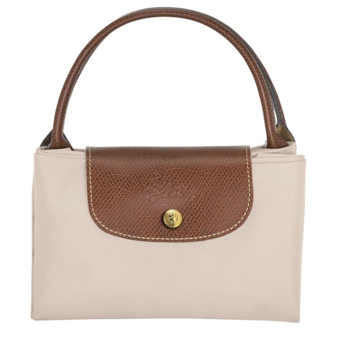 Women's Longchamp Le Pliage Original M Top-handle Bags Beige | 76OBMUVYR