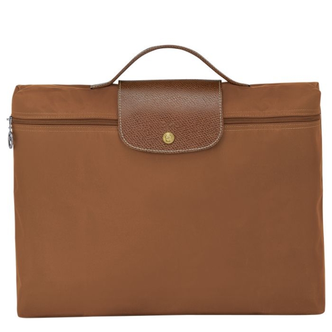 Women\'s Longchamp Le Pliage Original S Document Holders Brown | 13MKNEYAZ