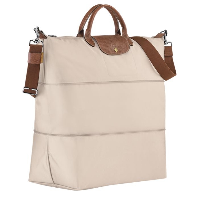 Women's Longchamp Le Pliage Travel Bags Beige | 35KFMWDCY