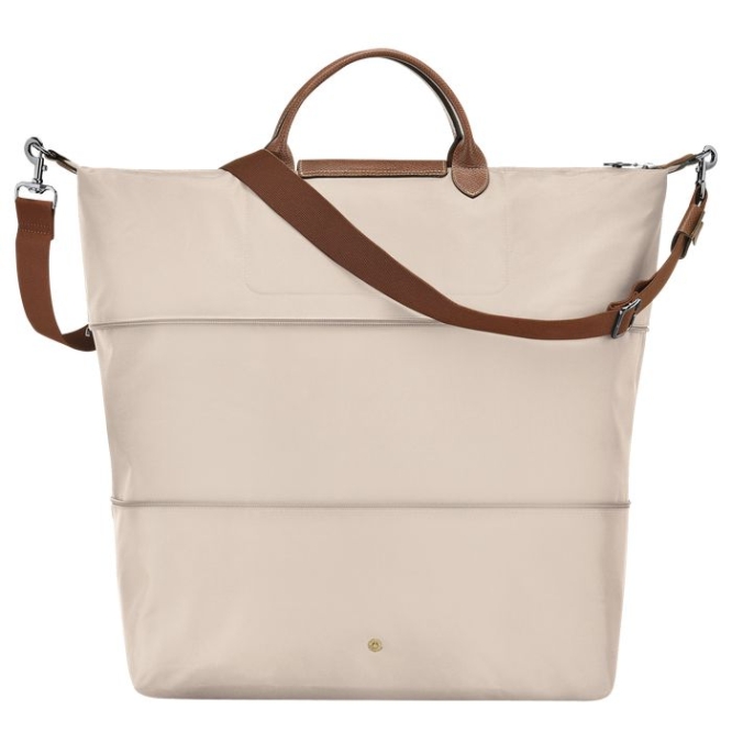 Women's Longchamp Le Pliage Travel Bags Beige | 35KFMWDCY