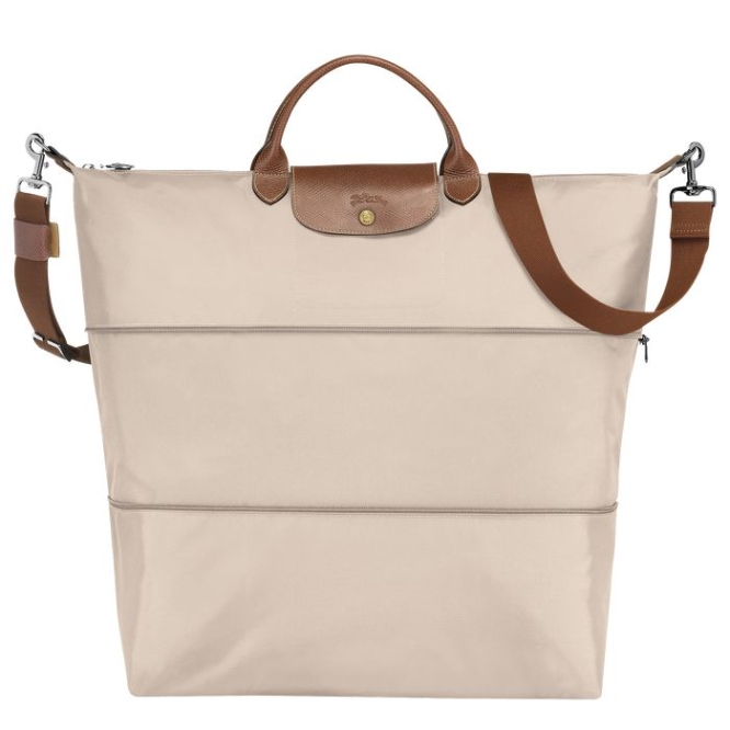 Women\'s Longchamp Le Pliage Travel Bags Beige | 35KFMWDCY