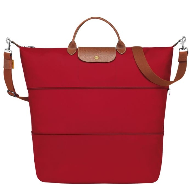 Women\'s Longchamp Le Pliage Travel Bags Red | 41OWYAFKZ