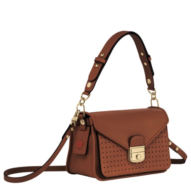 Women's Longchamp Mademoiselle S Crossbody Bags Brown | 81GKVYQDM