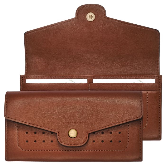 Women\'s Longchamp Mademoiselle Wallets Brown | 09IEWABJH