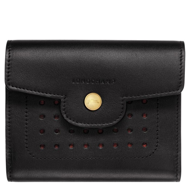 Women\'s Longchamp Mademoiselle Wallets Black | 12TBSZUIW