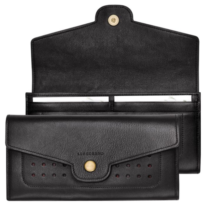 Women\'s Longchamp Mademoiselle Wallets Black | 51DFJCKAX