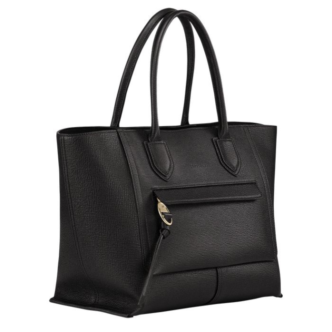 Women's Longchamp Mailbox L Top-handle Bags Black | 10JGAIOBZ