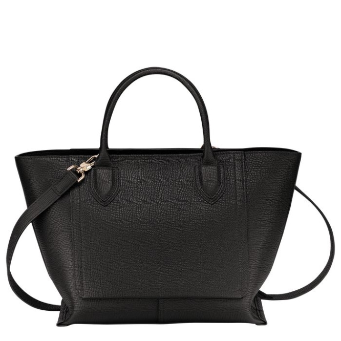 Women's Longchamp Mailbox M Top-handle Bags Black | 38PTWDQIE