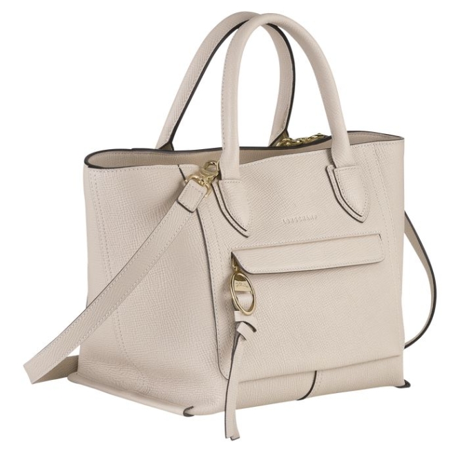 Women's Longchamp Mailbox M Top-handle Bags Beige | 59FQODWTK