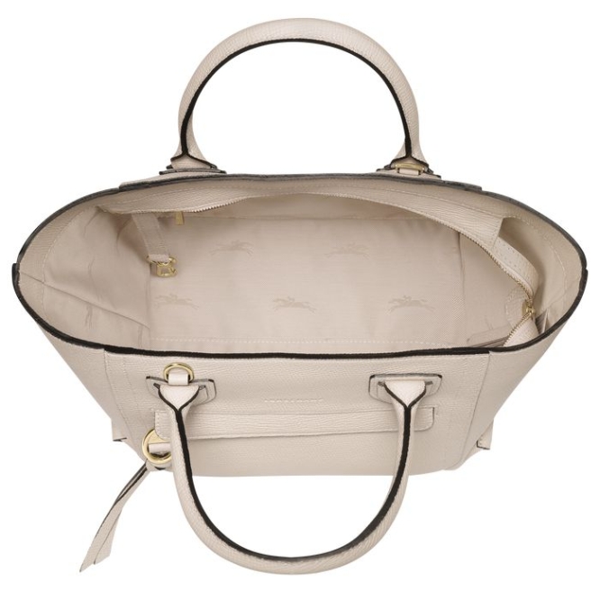 Women's Longchamp Mailbox M Top-handle Bags Beige | 59FQODWTK