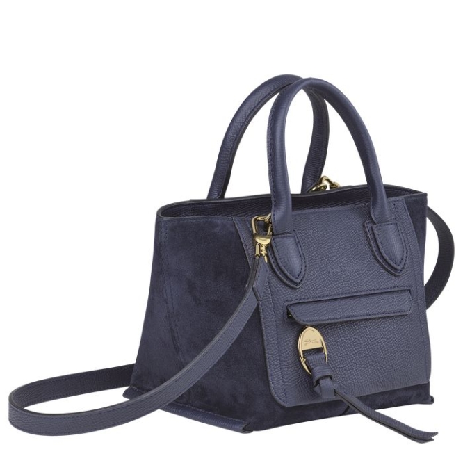 Women's Longchamp Mailbox S Top-handle Bags Navy | 90DFOKPHY