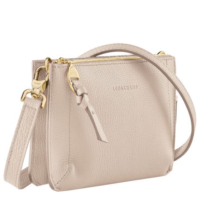 Women's Longchamp Mailbox Wallets On Chain Beige | 08JYDUWZF