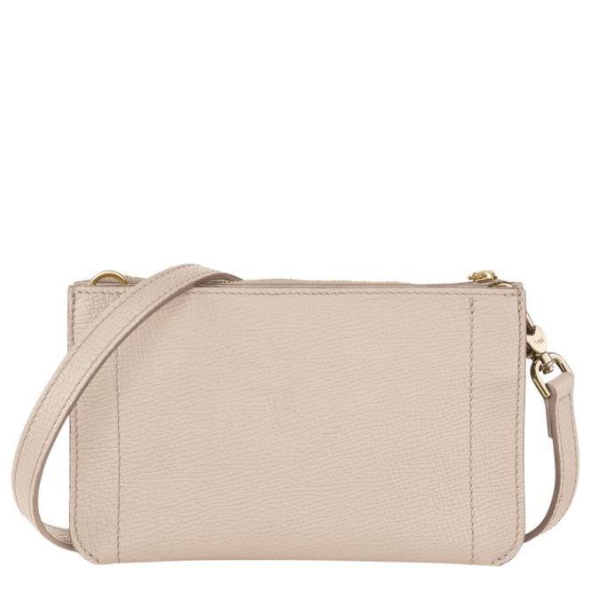 Women's Longchamp Mailbox Wallets On Chain Beige | 08JYDUWZF