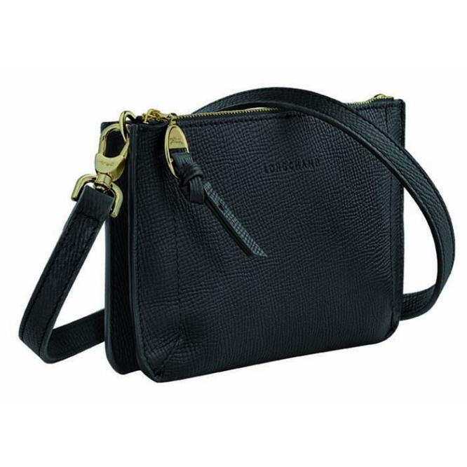 Women's Longchamp Mailbox Wallets On Chain Black | 08LYPARBM