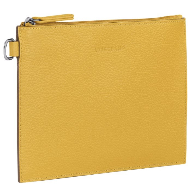 Women's Longchamp Roseau Essential Pouches & Cases Yellow | 34USDOQHW