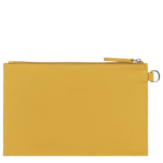 Women's Longchamp Roseau Essential Pouches & Cases Yellow | 34USDOQHW