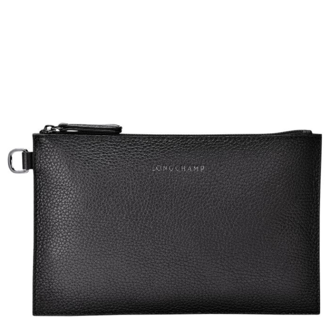 Women\'s Longchamp Roseau Essential Pouches & Cases Black | 50PCELYKH