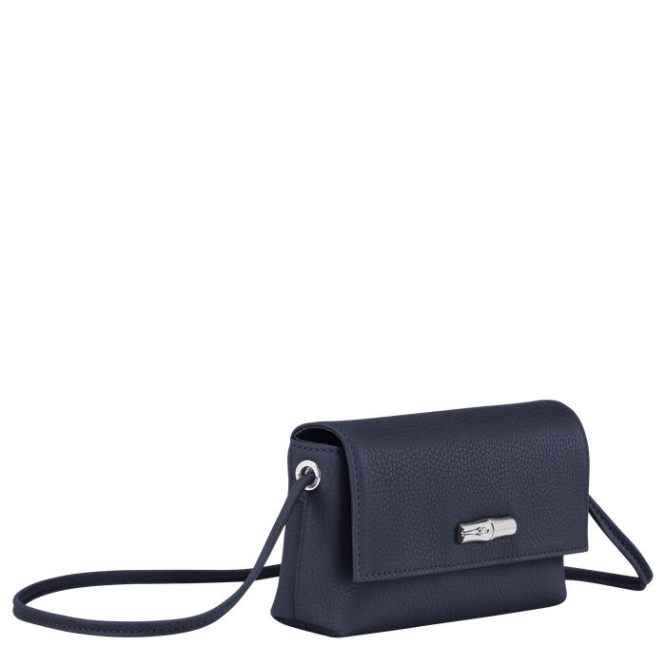 Women's Longchamp Roseau Essential Pouches & Cases Navy | 51YHGWBOS