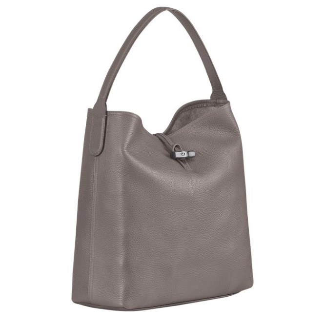 Women's Longchamp Roseau Essential Shoulder Bags Grey | 21AQEDHIZ