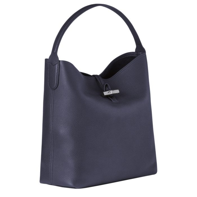 Women's Longchamp Roseau Essential Shoulder Bags Navy | 37IARYWVC