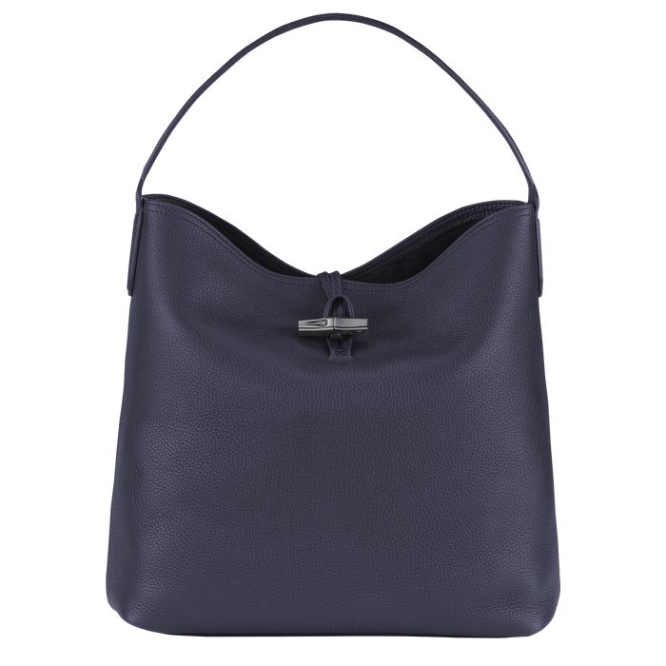 Women\'s Longchamp Roseau Essential Shoulder Bags Navy | 37IARYWVC