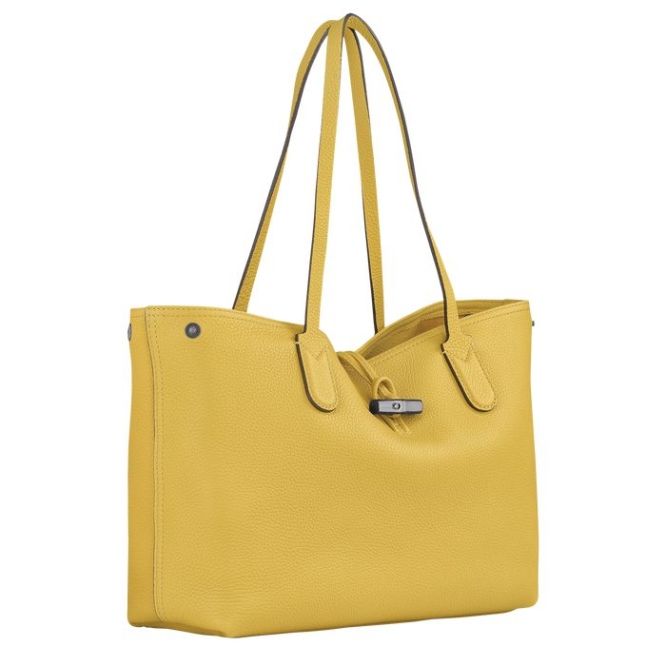 Women's Longchamp Roseau Essential Shoulder Bags Yellow | 79SDGLKCZ