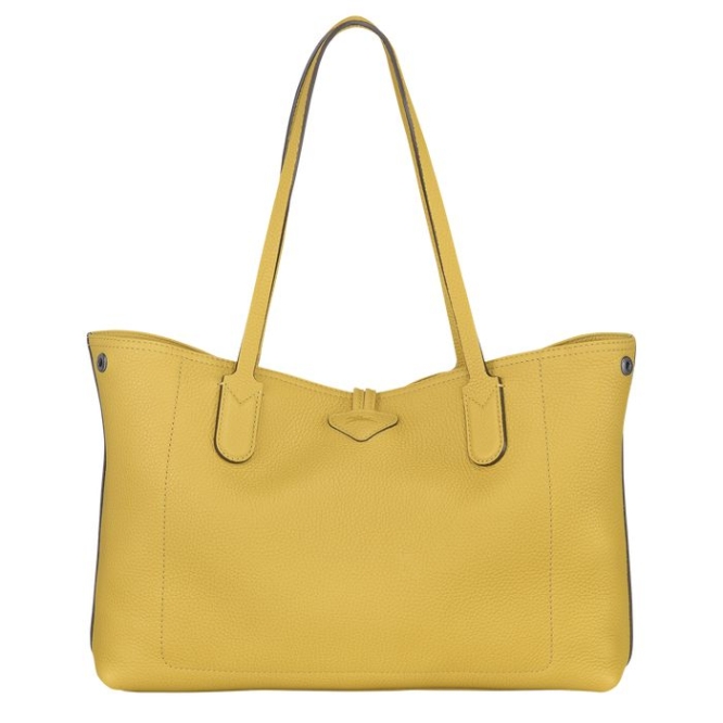 Women's Longchamp Roseau Essential Shoulder Bags Yellow | 79SDGLKCZ