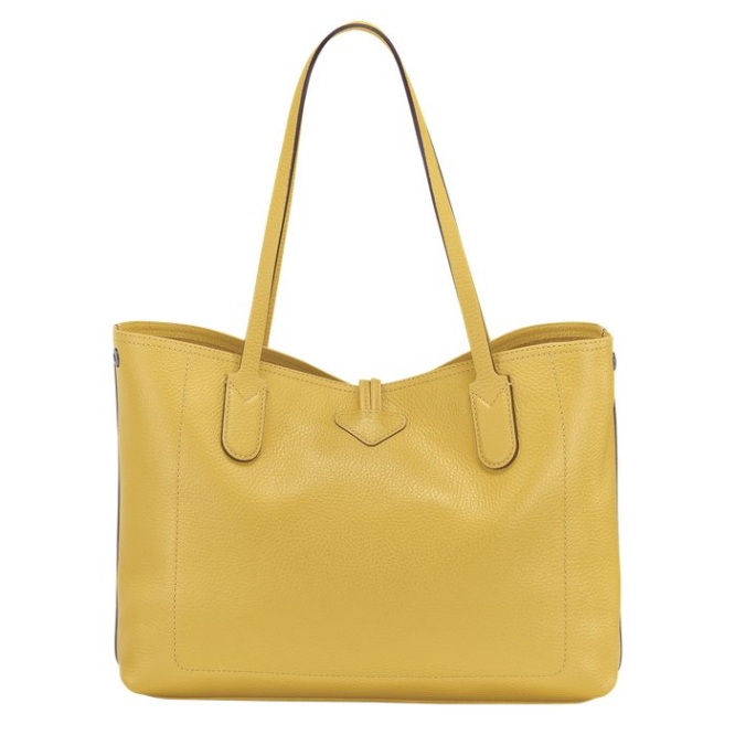 Women's Longchamp Roseau Essential Shoulder Bags Yellow | 79SDGLKCZ