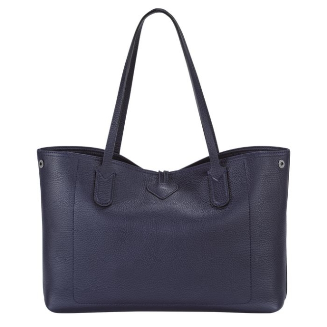 Women's Longchamp Roseau Essential Shoulder Bags Navy | 91DSVMKBG